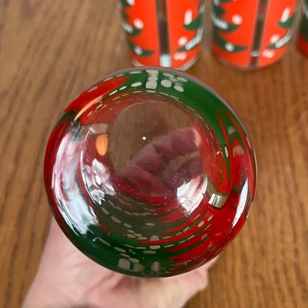 Waechtersbach Christmas Tree Tall Glasses, German set of 5